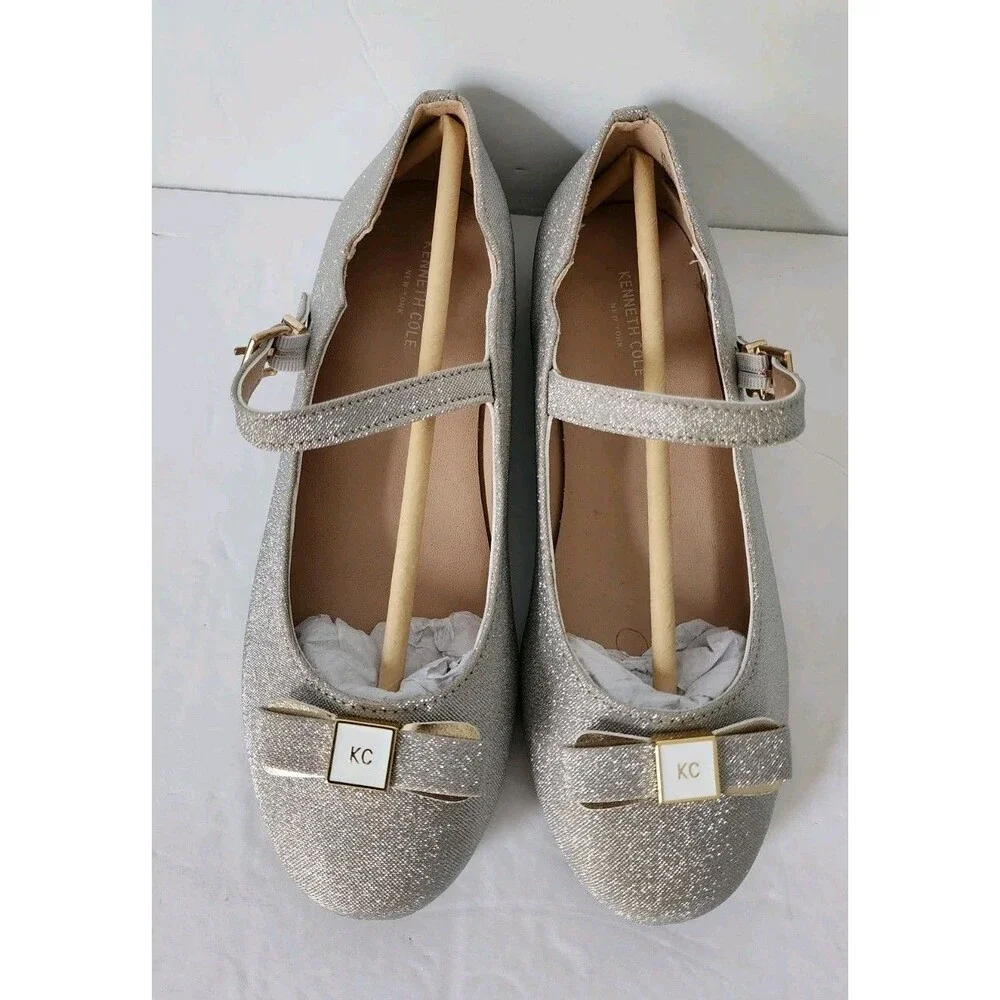 Kenneth Cole Reaction Shoes Girls 4 M Daisy Callie Ballet Flat MaryJane Glitter